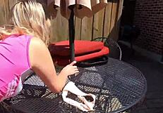 cheerleading stepdaughter sucks and rides stepdaddy's cock doggystyle creampie pov 😈