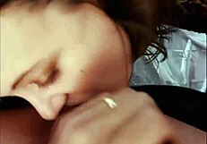 french milf in red satin leopard bodysuit black leather pants heels deepthroats rims doggystyle pov – straight full view!