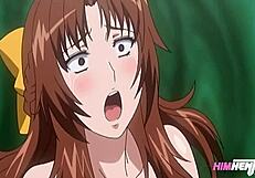 Teacher pounds pregnant student's big tits hentai!