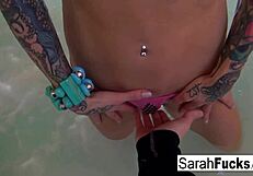 All Wet Horny Sarah Blonde Milf Blows Cumshot Jacuzzi Pussy