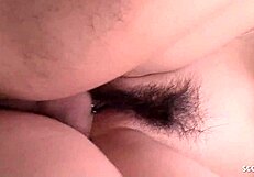 Japanese petite teen with nice tits gets full uncensored casting fuck facial from older stranger