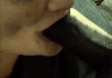 i love this granny's gummy smile while she sucks