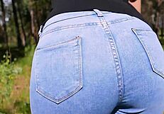 fucking fat bbw milf cristall gloss big ass anal close-up outdoors cum