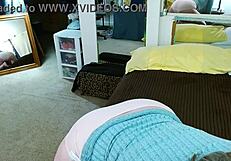dawnskye1962 teases in pink panties before rubbing hairy pussy to wet orgasm