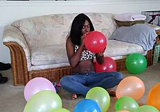 Watch These Big Tit Ebony Balloons Inflate Huge!