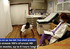 Soccer Star's Tanned Shaved Pussy Examined In Latex Nurse Gloves Fetish