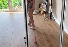 Waking up horny, this milf rides her dildo craving a hard cock deep