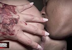 agatha mama's halloween milf costume rips as bbc stretches her big ass and pussy wide