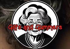 i love this granny's gummy smile while she sucks