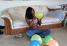 Watch These Big Tit Ebony Balloons Inflate Huge!
