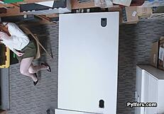 Will Cute Redhead Teen Thief Survive Mall Security's Hard Drilling Frenzy?