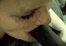 i love this granny's gummy smile while she sucks