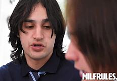 krystal and millie star in stepson's hottest taboo fantasy banging petite milf moms hard!