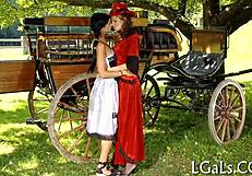 barely legal 18+ teen babes scissor and lick in lesbian frenzy