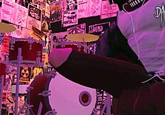 dami dances wild in the club jerking that big black monster cock emoji fire