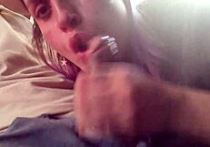 angry slut deepthroats stranger's cock on public bus