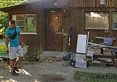 Weird Blonde Diana Drenched in Cum from Two Strangers on Huge Tits!