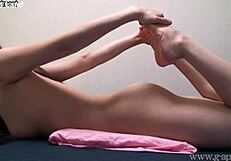 i love umi hinata's naked yoga stretches showing off her tits