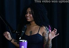 Sara Ventur Sheer Red Teases Black Babe's Tits Fisting and Blowjob Demo