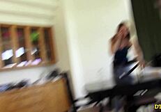 chanel preston takes james deens rough kitchen fuck facial on big tits