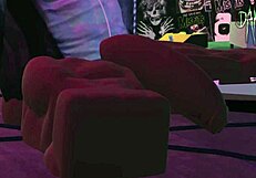 dami dances wild in the club jerking that big black monster cock emoji fire