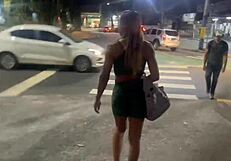 esposa gets followed then fucked hard by stranger outdoor till she screams in orgasm