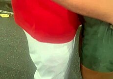 esposa gets followed then fucked hard by stranger outdoor till she screams in orgasm