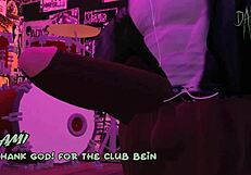 dami dances wild in the club jerking that big black monster cock emoji fire