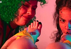 Latina goddess chokes him on her pussy but only after he worships her bare toes first