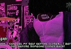 dami dances wild in the club jerking that big black monster cock emoji fire