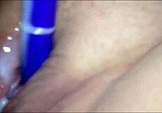 bbw spreads plump pussy for creamy solo squirt