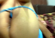 Creamy ass bends over taking tremendous huge dildo brutal pain close up homemade pov