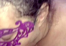 bbw latina gags on huge cock deepthroat choking handjob until cumshot facial swallow