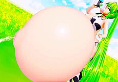 Cowgirl Cosplay Belly Expansion Breast Swelling Milk Riding Overwhelms With Pure Ecstasy By Imbapovi