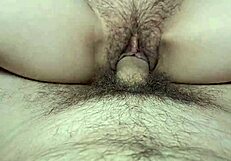 hairy pussy milf grinds slow on thick cock craving more depth