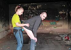 Mistress Anastasia strapons Sasha Earth outdoor fuck