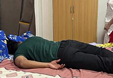 desi stepdad bends over stepdaughter's big ass for first hardcore doggystyle pounding