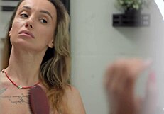 Stepbrother's Morning Bathroom Deepthroat Facial Surprise