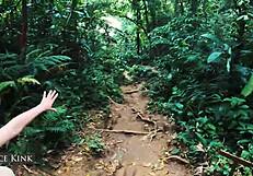 alice kink flashes her skinny body stripping micro bikini on public beach