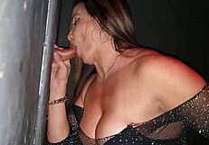 you won't believe this swingers party at the glory hole
