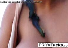 i couldn't resist watching priya rai's big tits in that backyard thong solo...