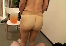 experienced asian mom satsuko miwa toys hairy pussy with guy