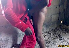 african ebony couple pounds hardcore curves for christmas heat