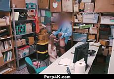 uh oh caught this teen spyin in changing room with stolen panties now she rides hard to get away