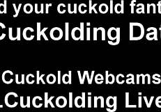 wife with big tits humiliates old cuckold husband sucking femdom big cock bdsm