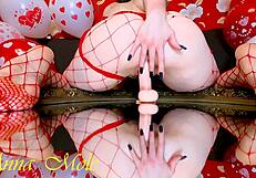 anna mole's juicy ass pussy grinds mirror dildo gift