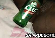 Club Bottle Rams Yaa Yaa's Tight PUSSY and ASS in Wild Night