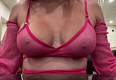 artemisia love hot milf bounces juicy natural big tits nipples at nightclub slow motion