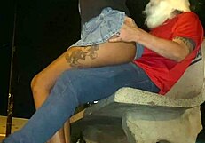 papai noel why you assfucking that cute brazilian teen's tight hole right in the public square