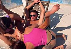 rim our asses clean in filthy trio suckfest